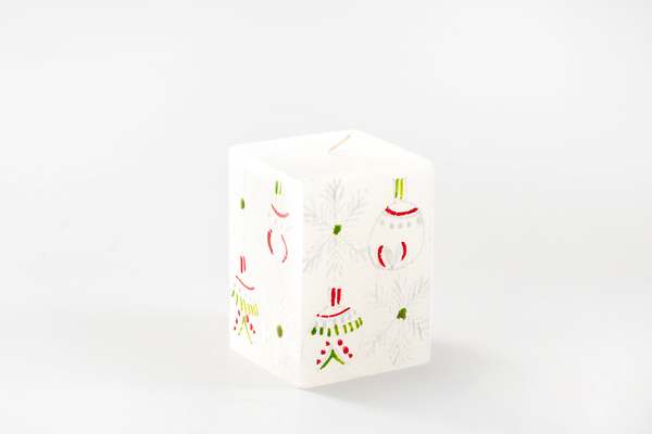 Thumbprint Artifacts Whimsy Christmas Painted Candles