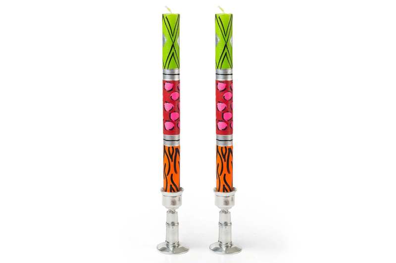 Thumbprint Artifacts Wild Animal Painted Candles