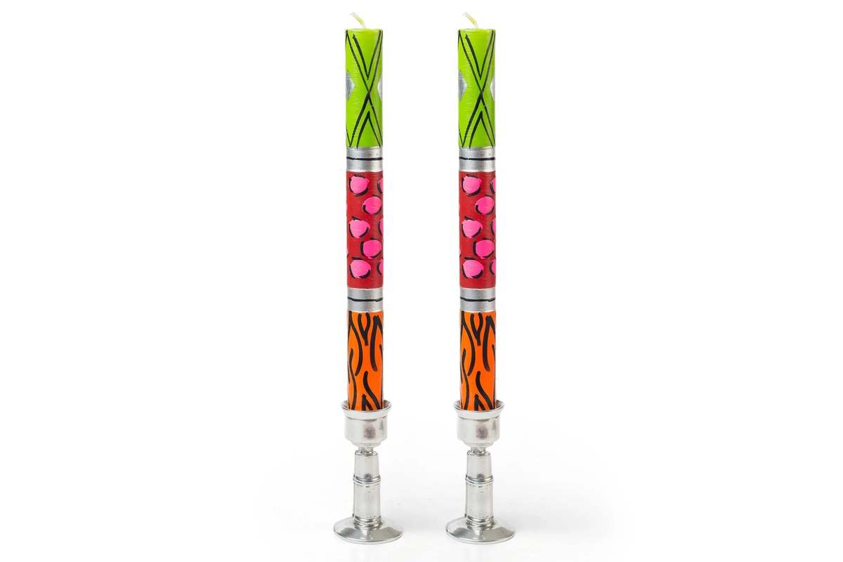 Thumbprint Artifacts Wild Animal Painted Candles - Image 3 of 12