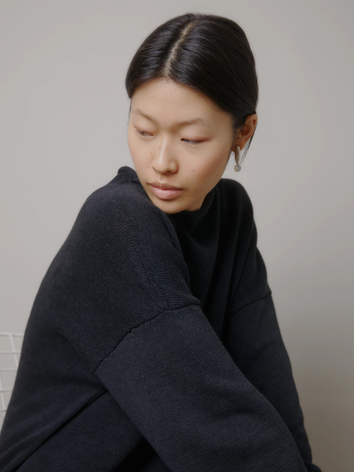 Micaela Greg Faded Black Rolled Sweater - Image 2 of 7