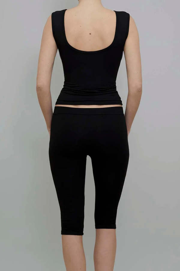 KYE Intimates Recline Bamboo Capri Legging - Black