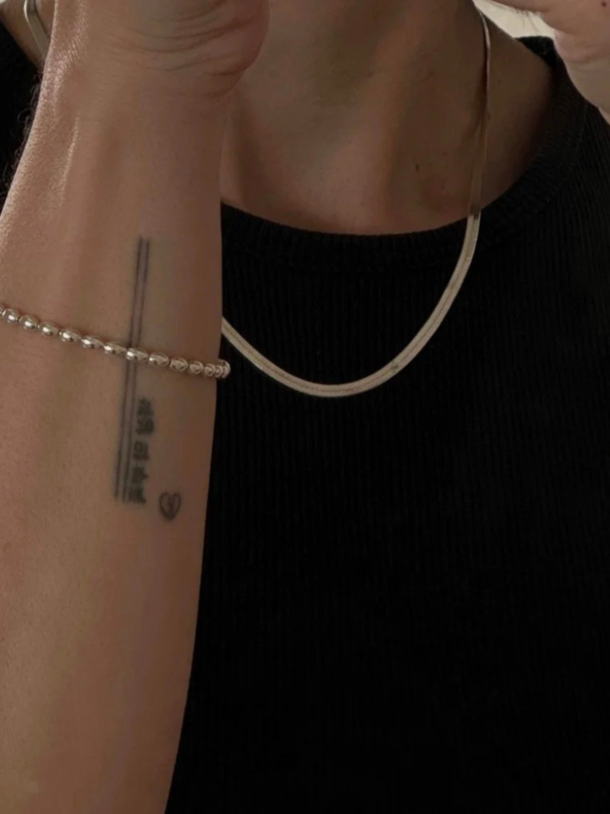 Sea + Pattern Oval Sterling Beaded Bracelet - Image 2 of 4