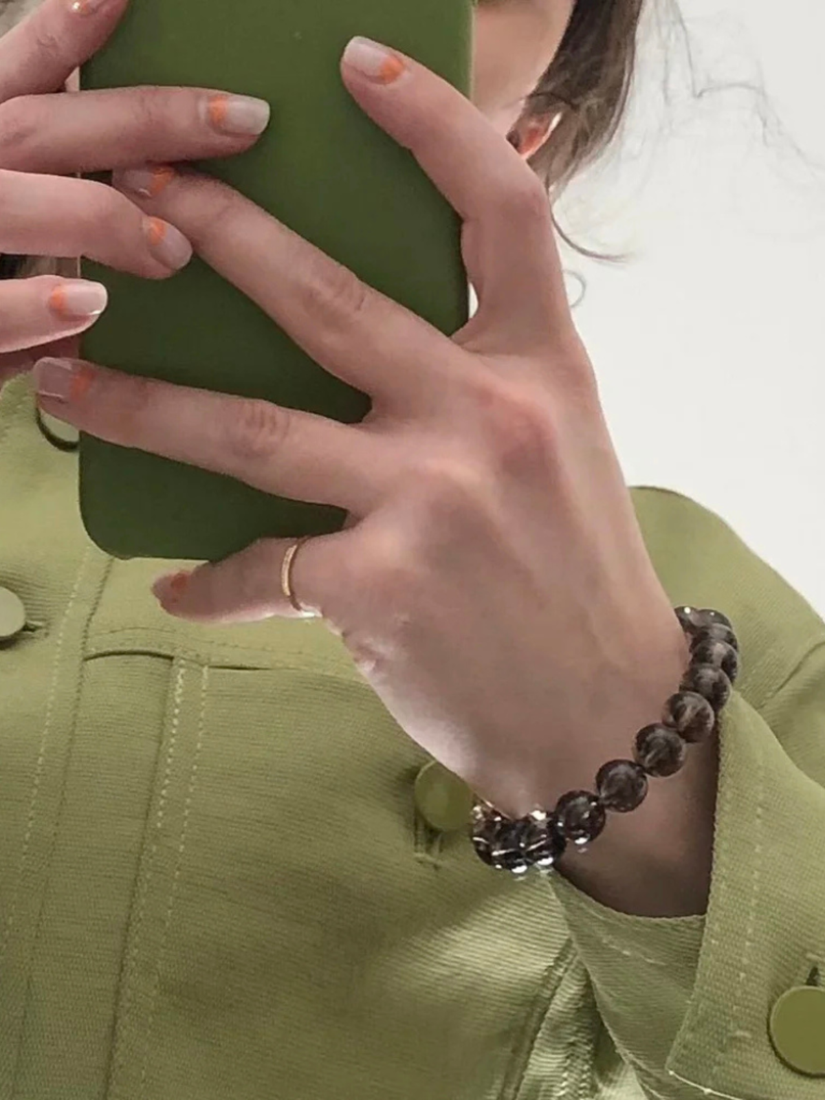 Sea + Pattern Smoky Quartz Bracelet - Image 1 of 4