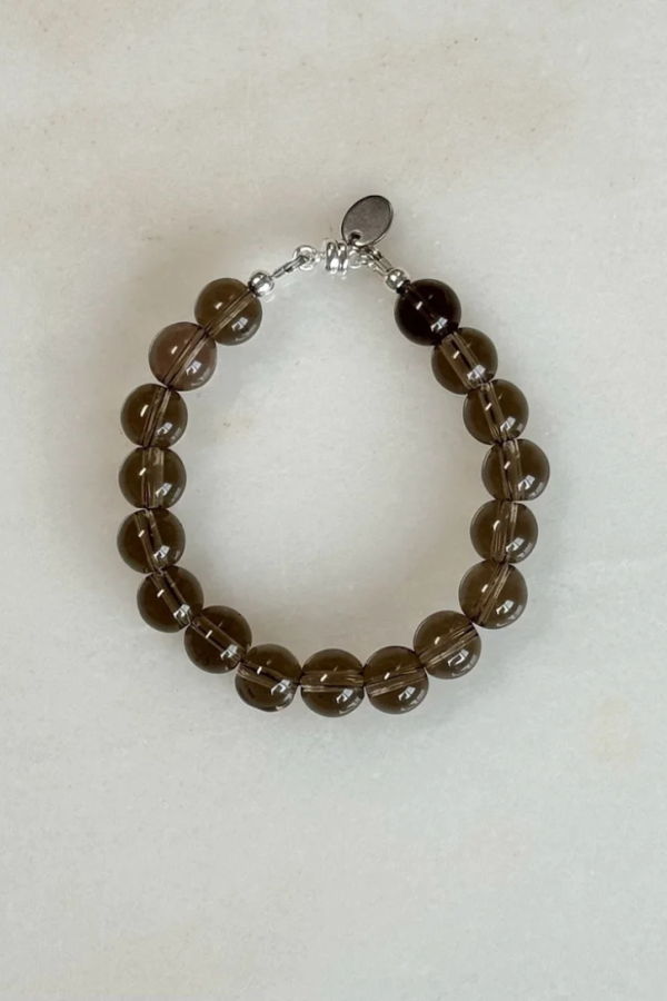 Sea + Pattern Smoky Quartz Bracelet