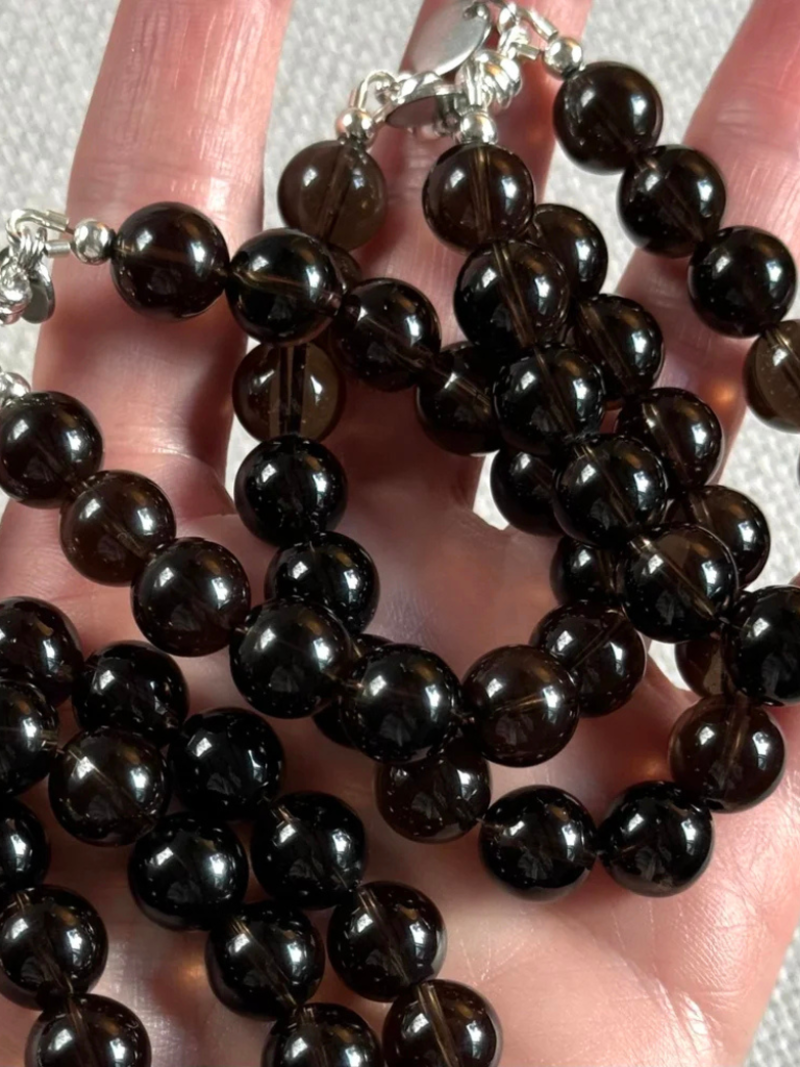 Sea + Pattern Smoky Quartz Bracelet