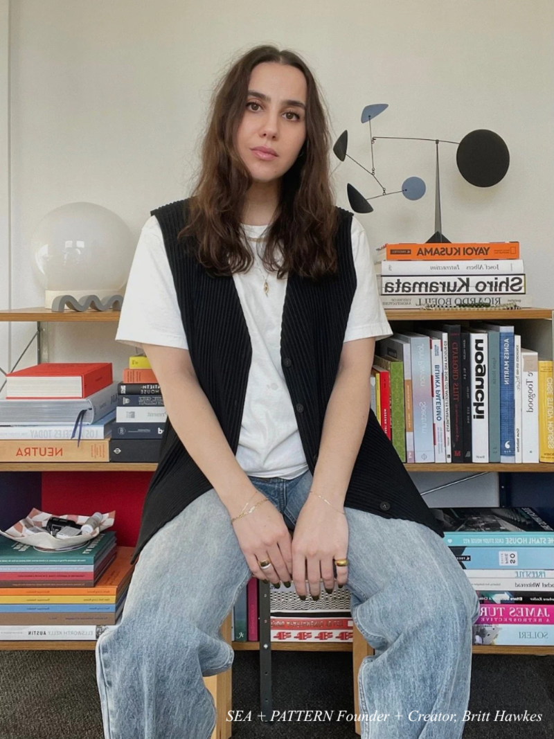 Sea + Pattern Smoky Quartz Bracelet