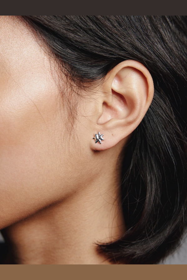 Wolf Circus Sun Stud Earrings - Sterling Silver