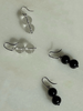 Sea + Pattern Teardrop Onyx Earrings - Black - Thumbnail 6