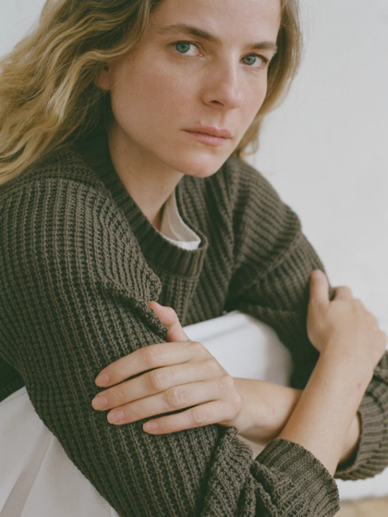 Shaina Mote Waffle Crewneck Sweater