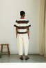 Beaumont Organic Bay Sue Stripe Tee - Cacao Stripe - Thumbnail 4