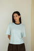 Beaumont Organic Bay Sue Stripe Tee - Blue Stripe - Thumbnail 4
