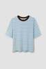 Beaumont Organic Bay Sue Stripe Tee - Blue Stripe - Thumbnail 6