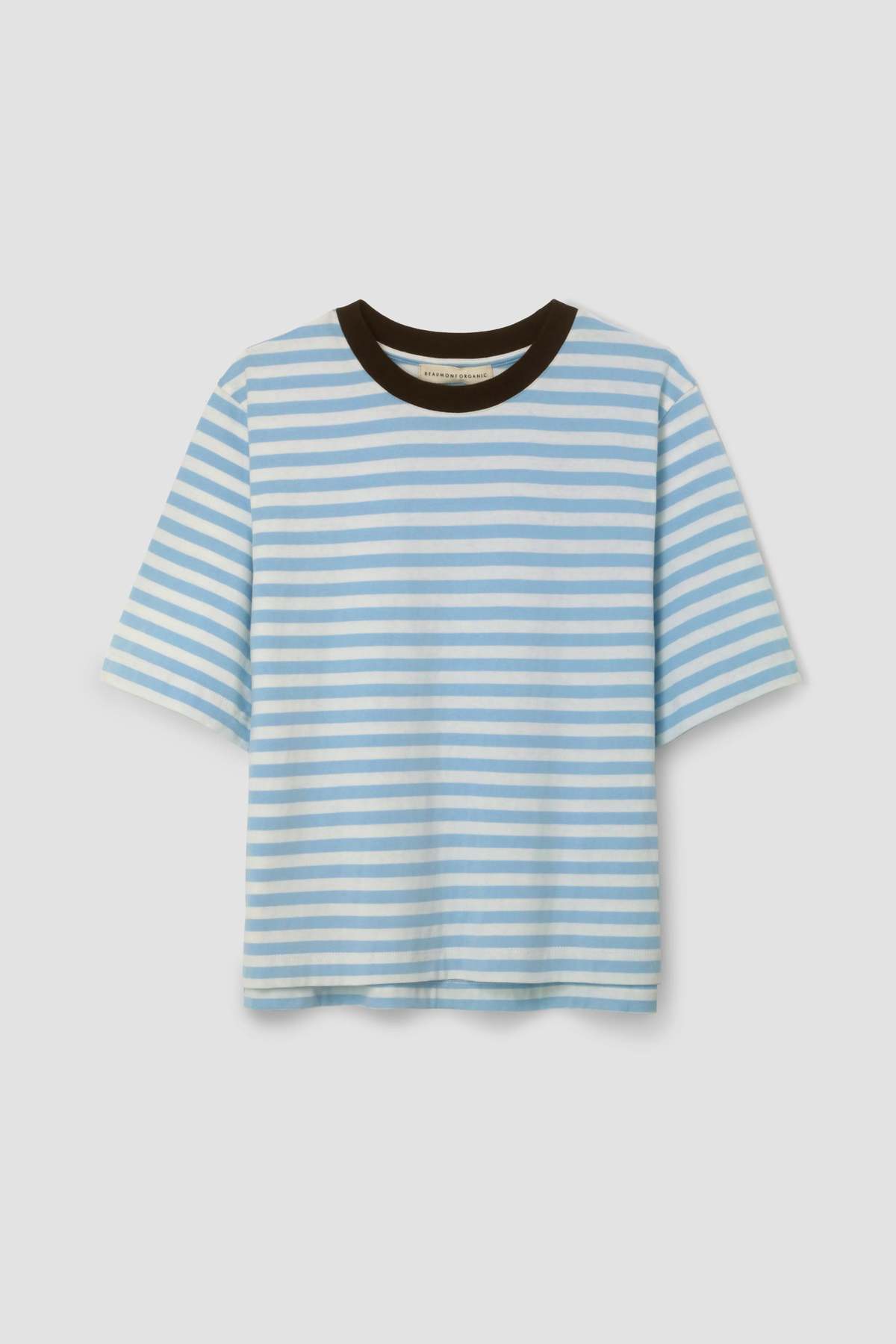 Beaumont Organic Bay Sue Stripe Tee - Blue Stripe - Image 6 of 6