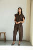 Beaumont Organic Cedar Poplin Trouser - Cacao - Thumbnail 1