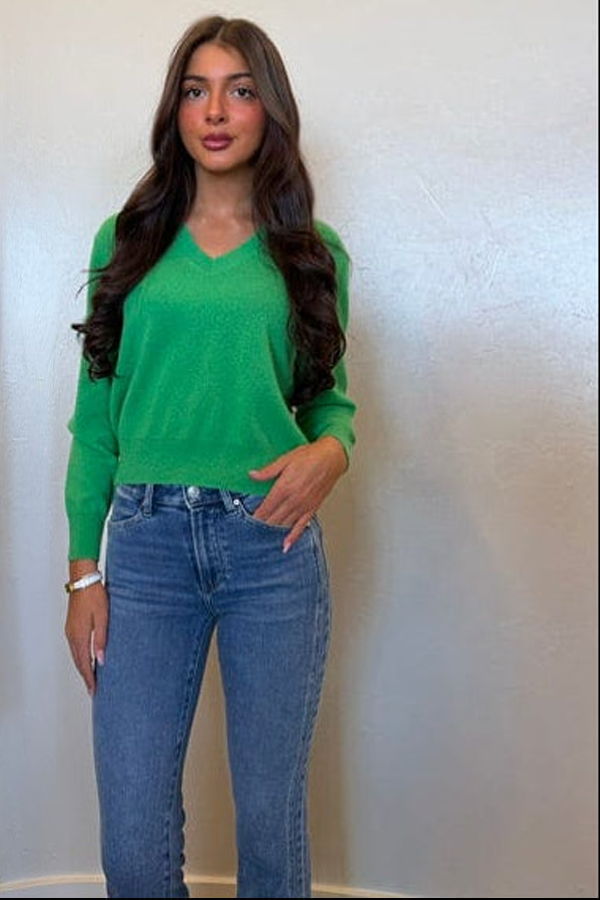 Brodie Hailey Cashmere Sweater - Spring Green