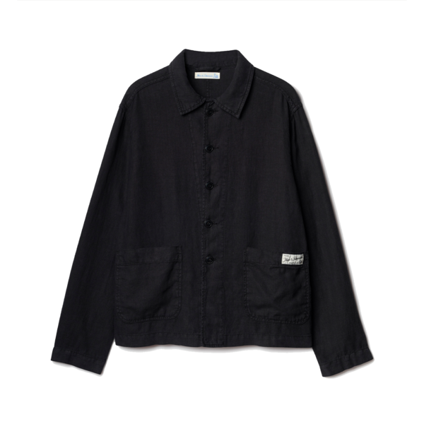 Merz b. Schwanen Cropped Worker's Linen Jacket