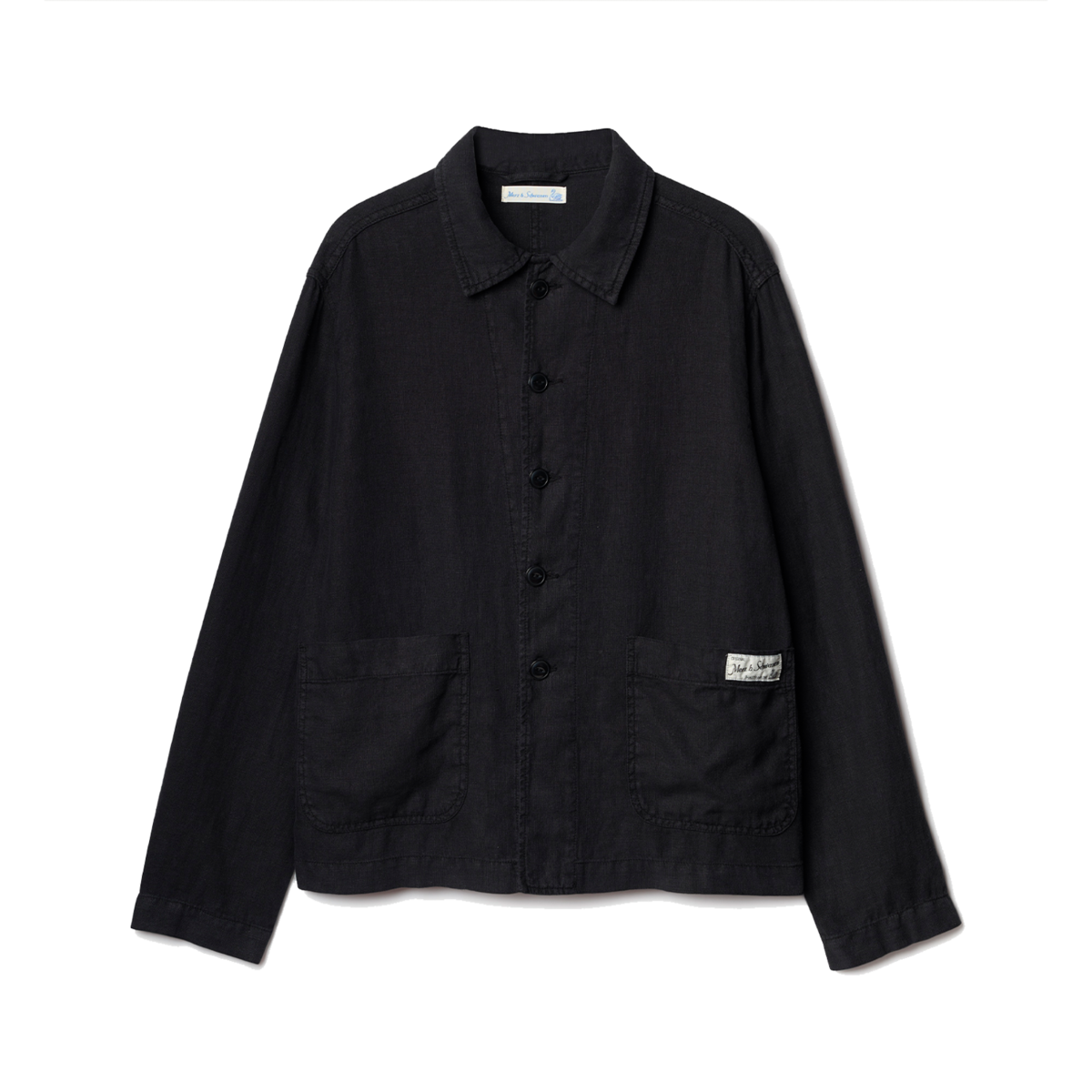 Merz b. Schwanen Cropped Worker's Linen Jacket - Image 1 of 1