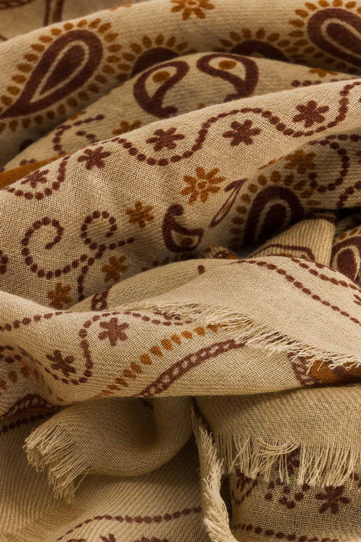 Maison Lecomte Flament Far West Wool Silk Blend Bandana Scarf - Image 3 of 3