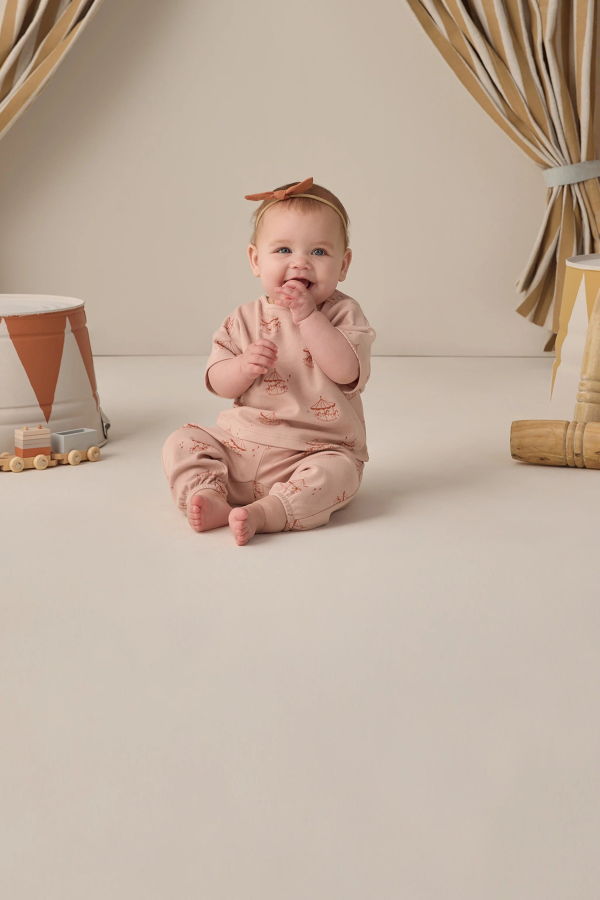 KIDS Rylee + Cru Jersey Tee + Pant Set - Blush