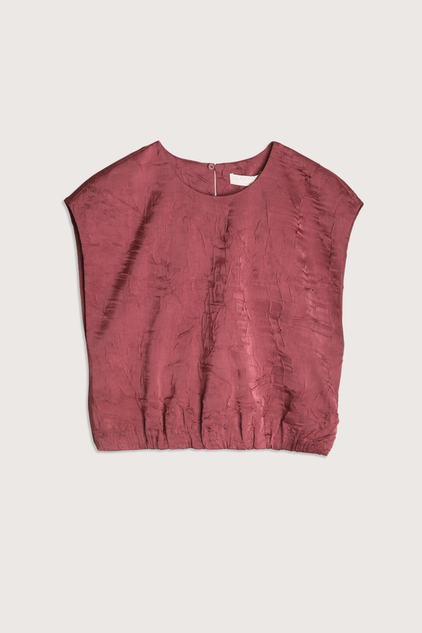 Ulla Johnson Gisella Crinkled Crop Top - Fig