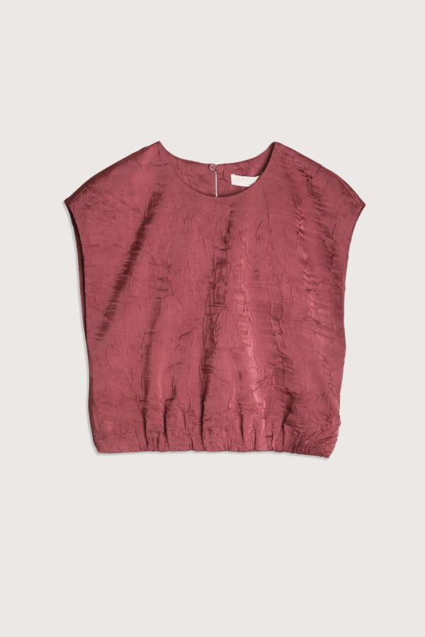 Ulla Johnson Gisella Crinkled Crop Top - Fig