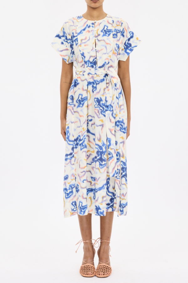 Ulla Johnson Sabi Printed Belted Dress - Prism