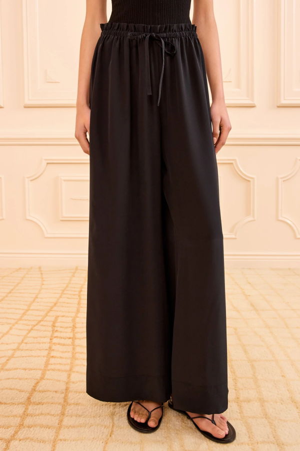 Ulla Johnson Sawyer Silk Pants - Noir