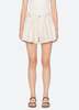 Sea NY Stasia Denim Shorts - Cream - Thumbnail 1