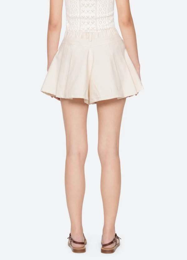 Sea NY Stasia Denim Shorts - Cream
