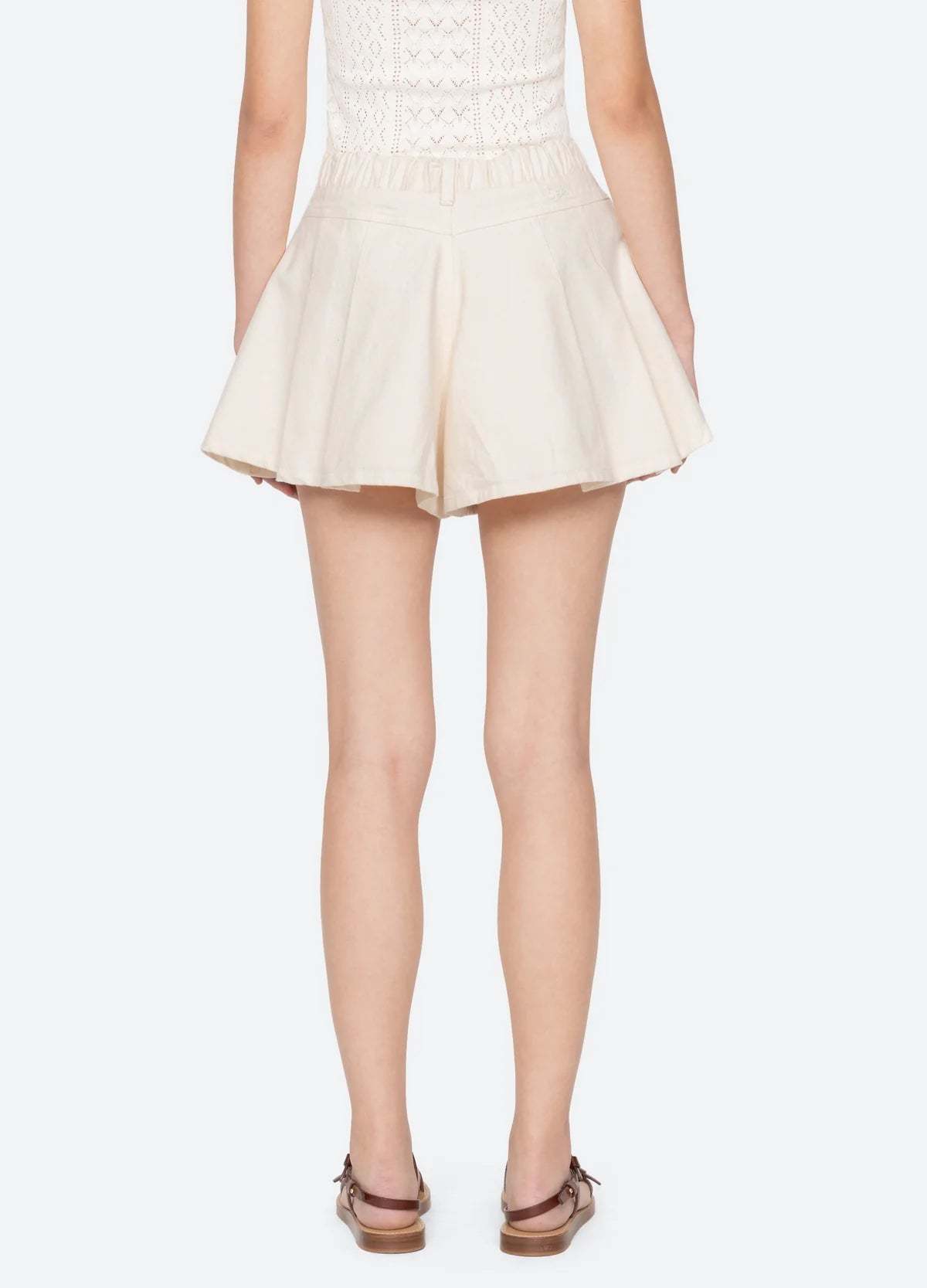 Sea NY Stasia Denim Shorts - Cream - Image 3 of 3