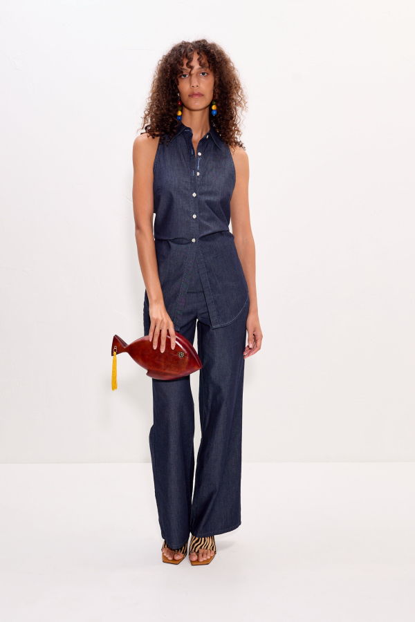 Simon Miller Pia Chambray Pant - Indigo