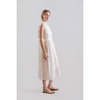 Psophia Ethereal Botanical Tencel Shirt-Inspired Dress - Ivory - Thumbnail 3