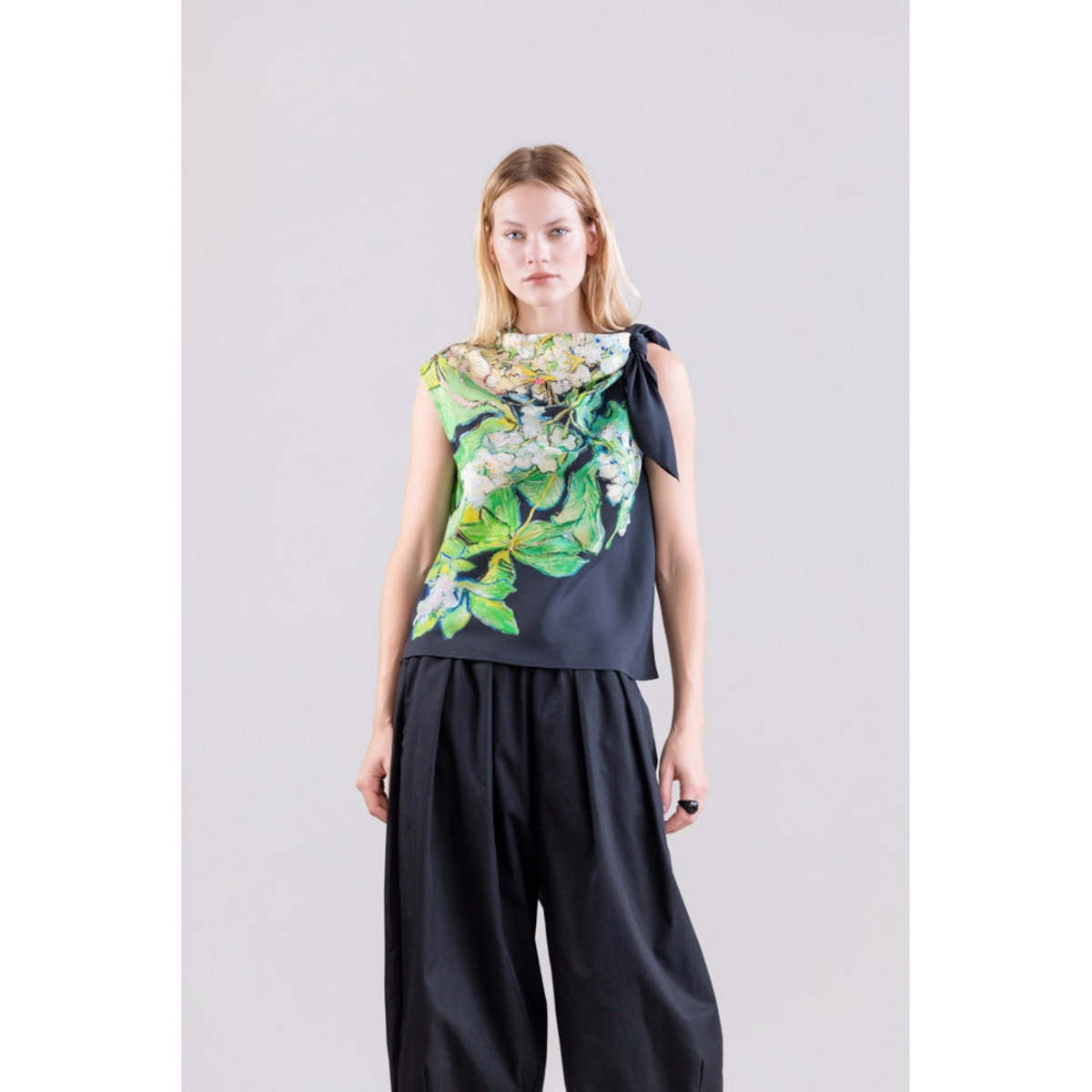 Psophia Black and Lime Print Top - Image 2 of 3