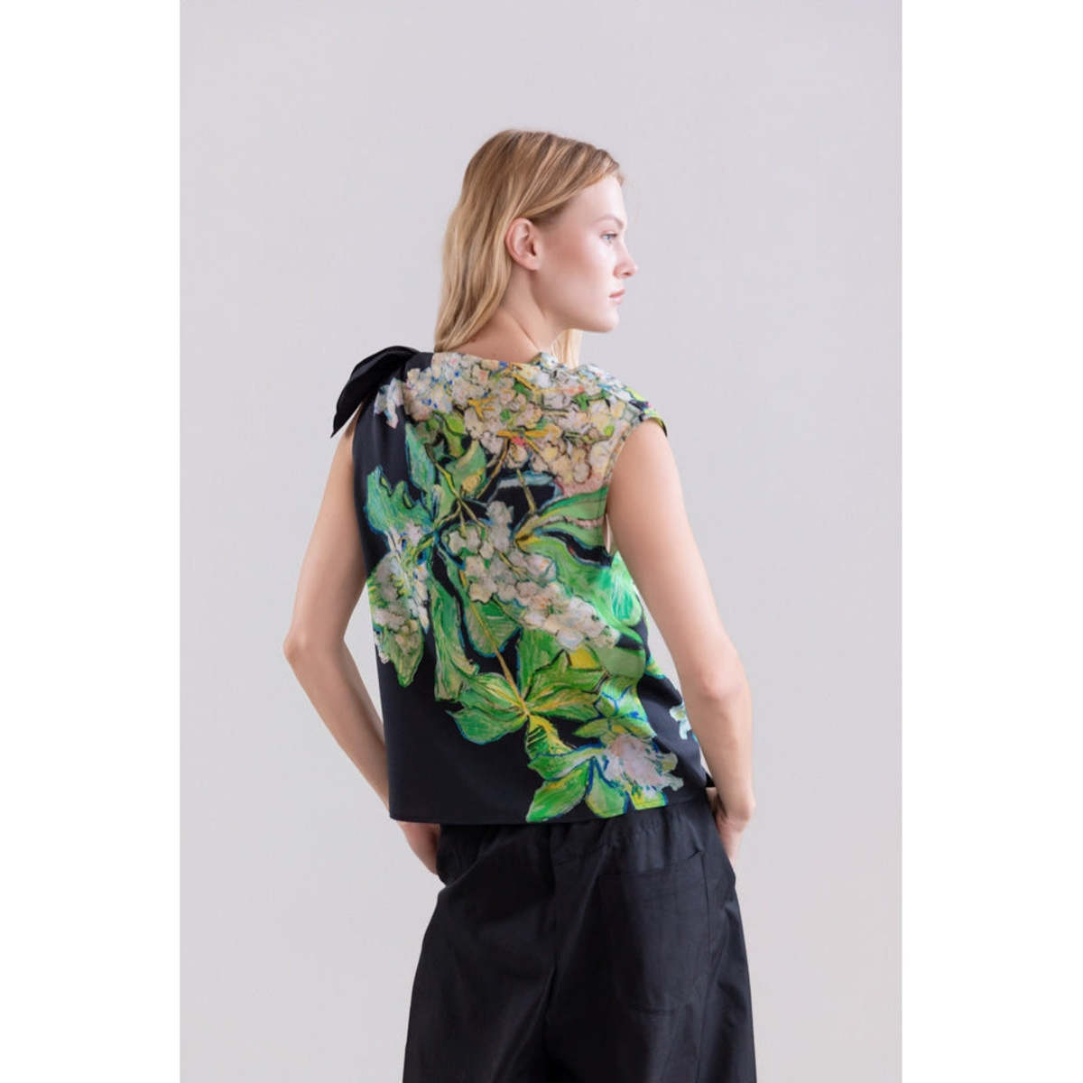 Psophia Black and Lime Print Top - Image 3 of 3