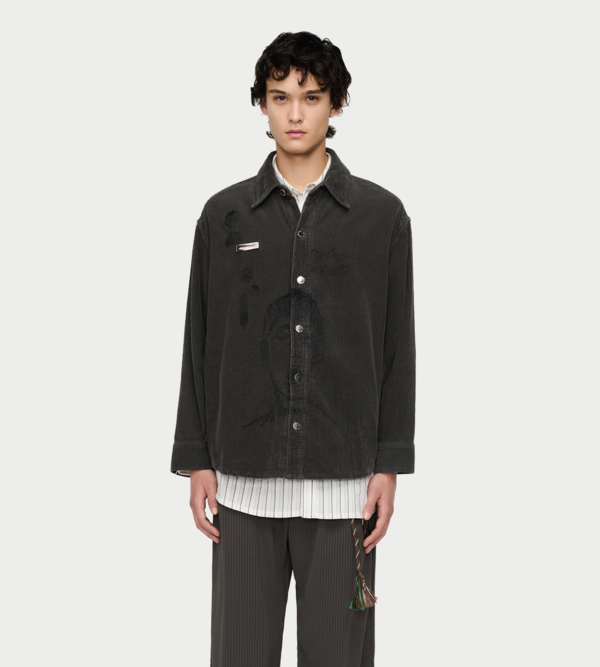 Song for the Mute Yawning Kid Shirt Jacket - Petrol