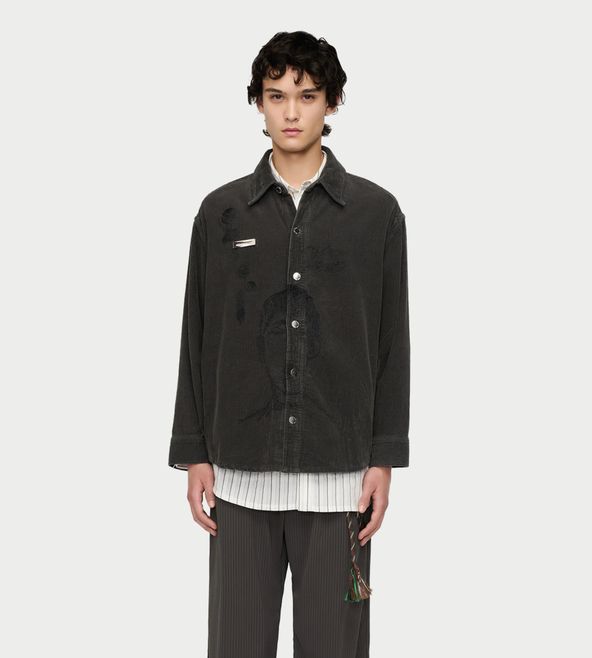 Song for the Mute Yawning Kid Shirt Jacket - Petrol - Image 1 of 7