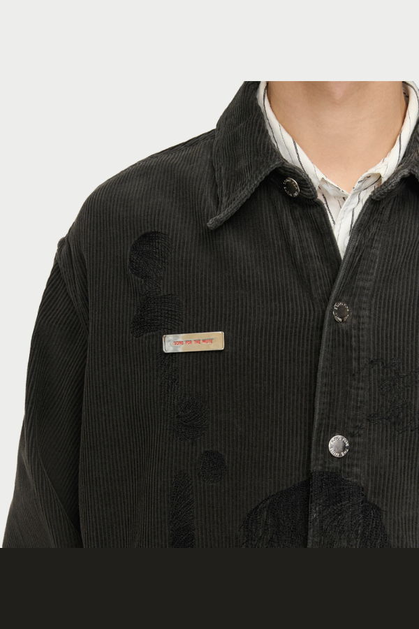 Song for the Mute Yawning Kid Shirt Jacket - Petrol