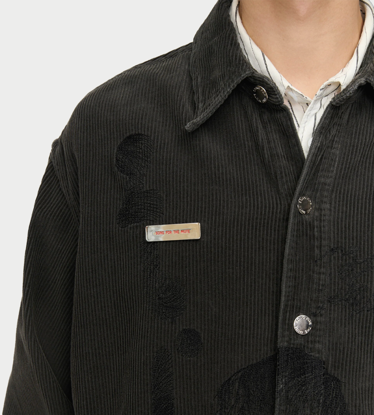 Song for the Mute Yawning Kid Shirt Jacket - Petrol - Image 2 of 7