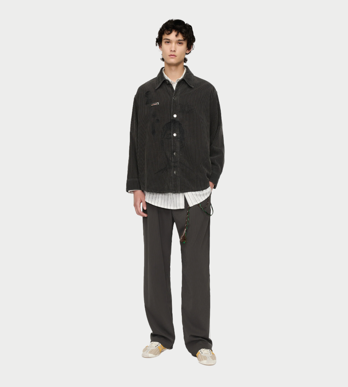 Song for the Mute Yawning Kid Shirt Jacket - Petrol - Image 4 of 7