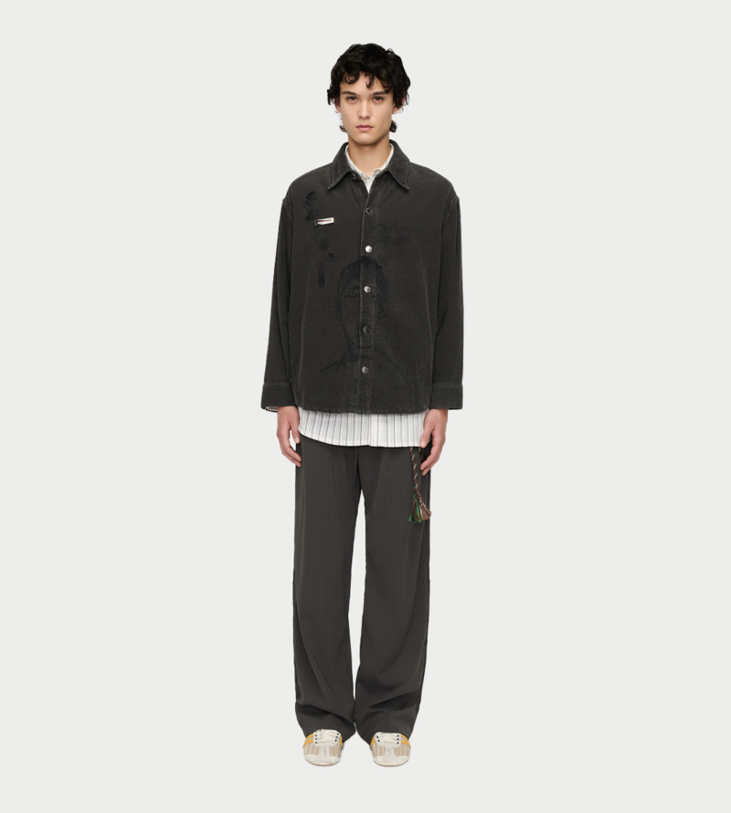 Song for the Mute Yawning Kid Shirt Jacket - Petrol