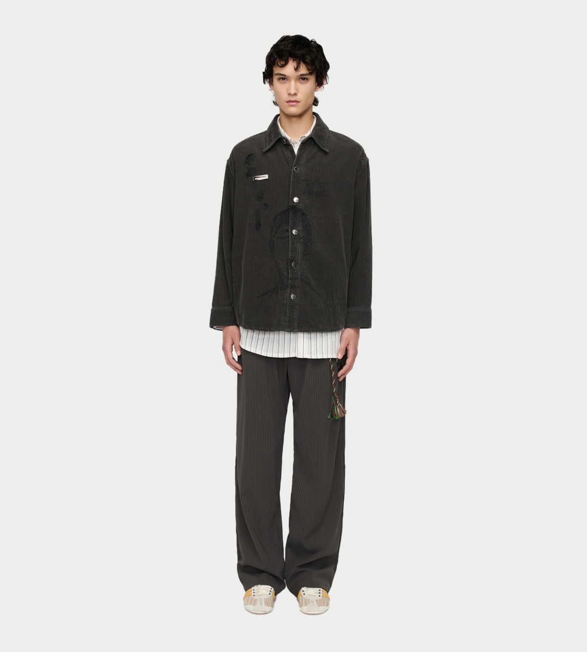 Song for the Mute Yawning Kid Shirt Jacket - Petrol - Image 6 of 7