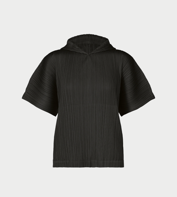 Pleats Please by Issey Miyake MC Hooded Short-Sleeve Top