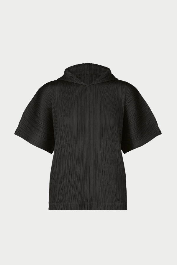 Pleats Please by Issey Miyake MC Hooded Short-Sleeve Top