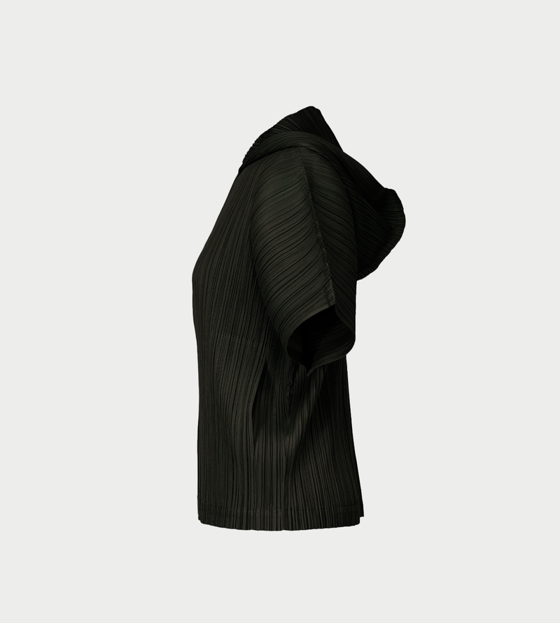 Pleats Please by Issey Miyake MC Hooded Short-Sleeve Top