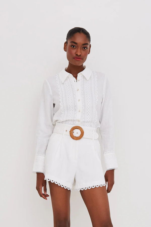 Cara Cara Pierce Short - White