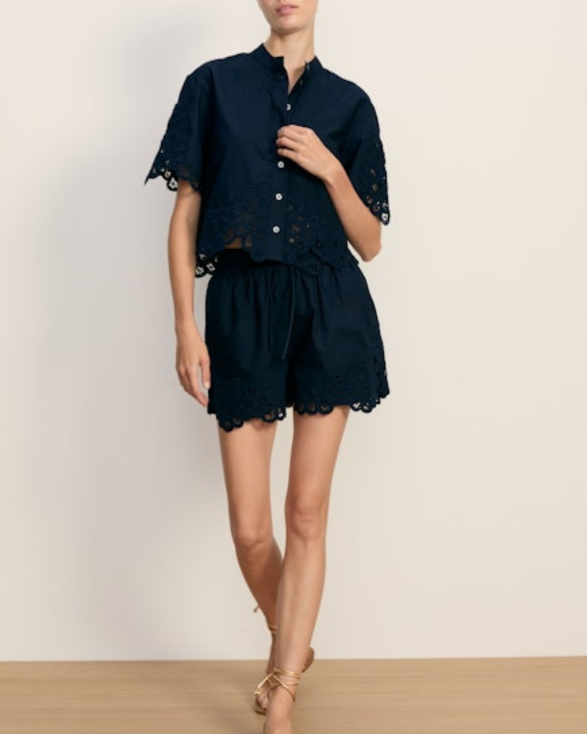 Veronica Beard Aleck Shirt - Navy - Image 1 of 3