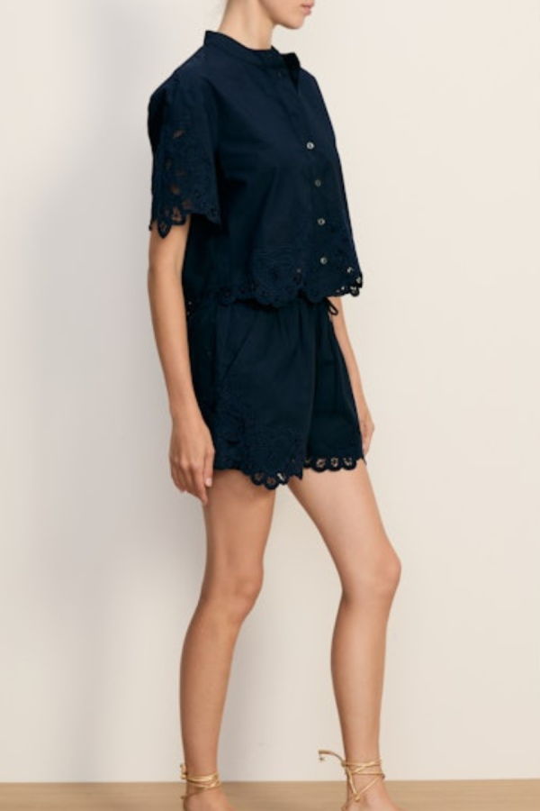 Veronica Beard Aleck Shirt - Navy