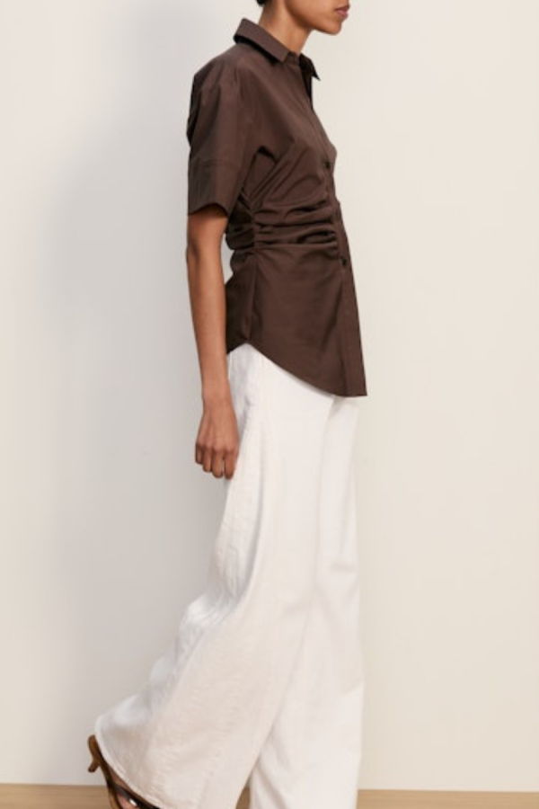 Veronica Beard Short Sleeve Devra Top - Mocha