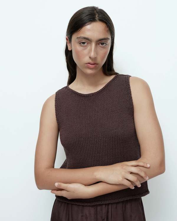 Mijeong Park Boat Neck Knit Tank