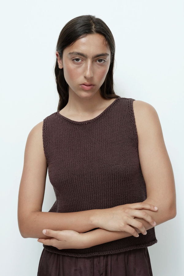 Mijeong Park Boat Neck Knit Tank